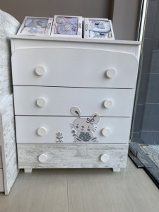 СКРИН ЛИВИО С АПЛИКАЦИЯ ЗАЙЧЕ БЯЛ+АНТИК