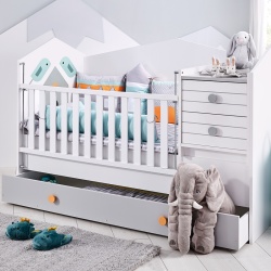 Бебешка кошара и детско легло 2в1 BIRD HOUSE 70 x 170 - Img 2