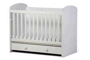 Бебешка кошара Калина 60/120 с подвижна решетка бяла