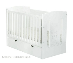 Бебешка кошара от МДФ Krista/Telma - боядисана решетка с фиксирани ламели - Img 3