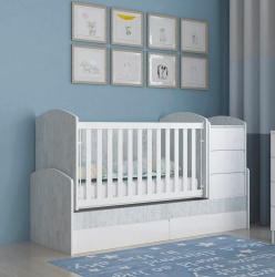 Бебешка кошара Съни Антик + Бял