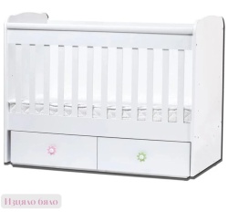 Бебешка кошара Тони 60/120 неподвижна решетка бяло