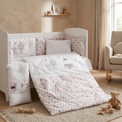 Бебешки спален комплект Бродерия Индианец розов Ластик Цип Comfort Line - Img 3