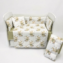 Бебешки спален комплект Моето Зайче със зелено - Img 1