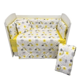 Бебешки спален комплект Слънчева Дъга Ластик Цип Comfort Line - Img 4