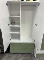 Обзавеждане с кошара Съни, скрин Съни, Гардероб Съни в цвят Бял+Сив - Img 7