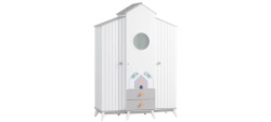 Трикрилен детски гардероб BIRD HOUSE - Img 3