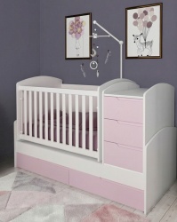 БЕБЕШКА КОШАРА СЪНИ и СКРИН СЪНИ цвят Бял+Розов - Img 6