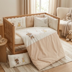 Бебешки спален комплект Бродерия Мечета в парка Ластик Цип Comfort Line