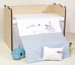 Бебешки спален комплект Бродерия Пират Ластик Цип Comfort Line - Img 4