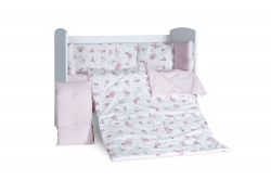 Бебешки спален комплект ЗОО БУКВИ РОЗОВ Ластик Цип Comfort Line