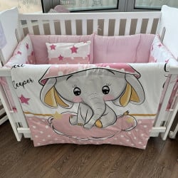 Бебешки спален комплект Сладки Сънища Розови - Img 3