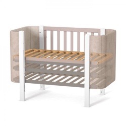 Бебешко креватче Монако ВЕЛУР КАПУЧИНО - БЯЛ - Img 5