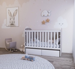 Кошара Бамби 60/120 северен дъб+бял - Img 2