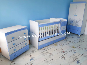 ОБЗАВЕЖДАНЕ СЪНЛИВКО СИН - КОШАРКА ЛЕЙДИ, СКРИН И ГАРДЕРОБ