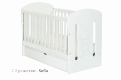 Бебешка кошара от МДФ Sofia боядисана решетка с фиксирани ламели - Img 3