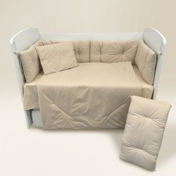 Бебешки спален комплект Двулицев Капучино Дюс/Точки - Img 3