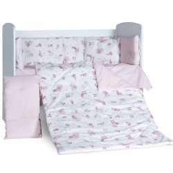 Бебешки спален комплект ЗОО БУКВИ РОЗОВ Ластик Цип Comfort Line - Img 3