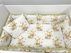 Бебешки спален комплект Моето Зайче със зелено - Img 1