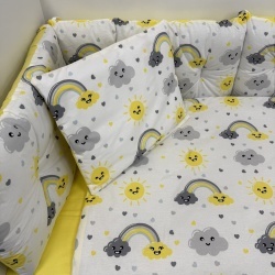 Бебешки спален комплект Слънчева Дъга Ластик Цип Comfort Line