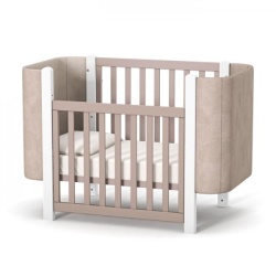 Бебешко креватче Монако ВЕЛУР КАПУЧИНО - БЯЛ - Img 2