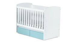 Кошара Бамби 60/120 бял+син