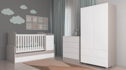 Обзавеждане с кошара Съни, скрин Съни, Гардероб Съни в цвят КАШМИР+Бял