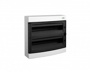 PNS 24T Plastična spratna tabla, providna vrata, na zid, IP40, 2 reda, 2x12 modula