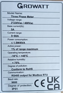 SMART METER DIREKTNI - GROWATT TPM-E (DTSU666) 3×230/400V 5(80)A, 3-fazni - Img 3