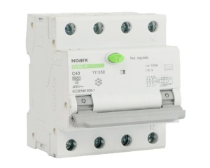 Kombinovana FID sklopka sa automatskim osiguračem (RCBO) NOARK Ex9NL-N 3P+N C20 A 300mA EU