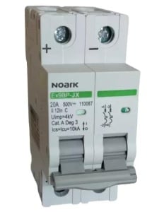 DC automatski prekidač/osigurač Ex9BP-JX(+) 2P C20, 10kA, 20A, 500VDC, 2-polni