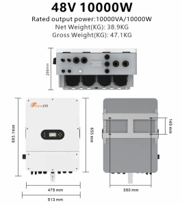 Hibridni pretvarač FELICITYSOLAR T-REX 10KLP3G01, 48V, 10kW - Img 3