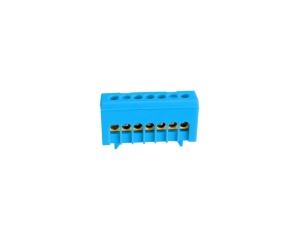 Terminal, pokriveni, plastična konekcija na DIN šinu, plavi, 7x16mm2