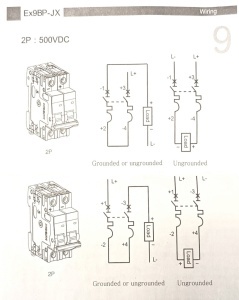 DC automatski prekidač/osigurač Ex9BP-JX(+) 2P C20, 10kA, 20A, 500VDC, 2-polni - Img 2