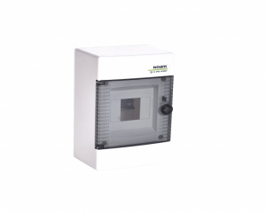PNS 4T Plastična spratna tabla, providna vrata, na zid, IP40, 1 red, 4 modula