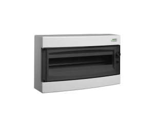 PNS 1X24T Plastična spratna tabla, providna vrata, na zid, IP40, 1 red, 24 modula