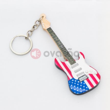 Porta-Chaves Guitarra USA Flag