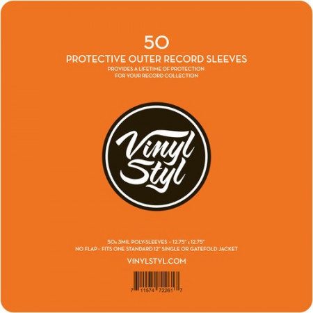 50 Bolsas para disco vinil Vinyl Styl (Poly Sleeve para LP's - 50 Unid)