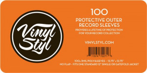 100 Bolsas para disco vinil Vinyl Styl (Poly Sleeve para LP's - 100 Unid)