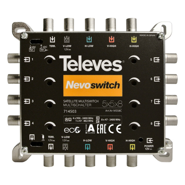 Multiswitch 5x5x8 "F" Terminal/Cascata