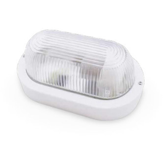 000700645 - 8436021946454 Candeeiro de parede oval de plástico liso, E27 60W 230V Preto