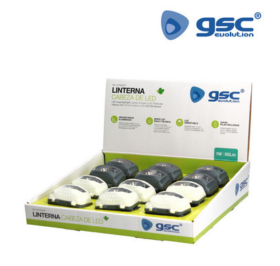 001603251 - 8433373032514Lanterna de cabeça 1W - caixa exp 12u