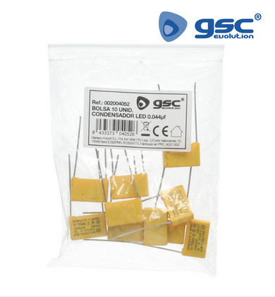 002004052 - 8433373040526 Bolsa 10 unidades LED Capacitor 0,044mF