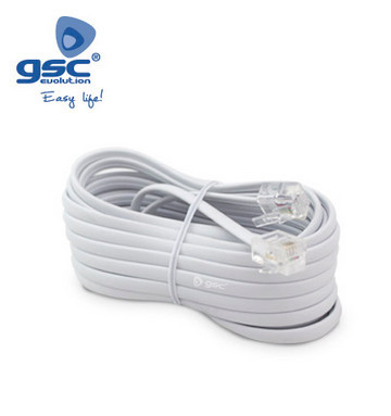 002600951 - 8436021949516 Extensão Macho para Macho 6p4c / 4,5M - Branco