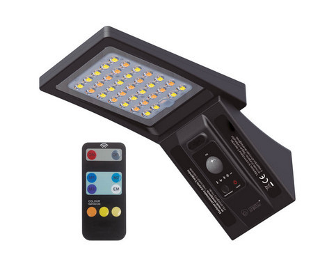 200210017 - 8433373066427Ganda aplique LED solar com sensor de movimento e crepúsculo 3W 3000 - 4200 - 6000K
