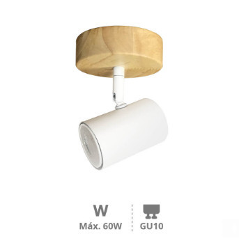 202000018 - 8433373067257Projetor de teto único Rintela Series GU10 Branco