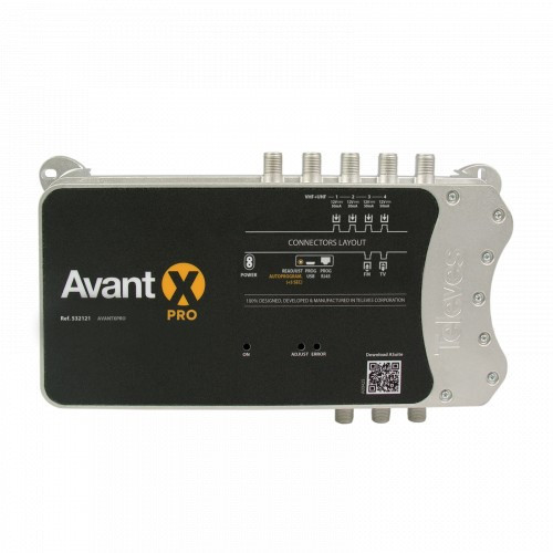 532121 - TELEVES - Avant X Pro com Auto-LTE: Amplificador Programável com Processamento / Filtragem Digital (32 Filtros)