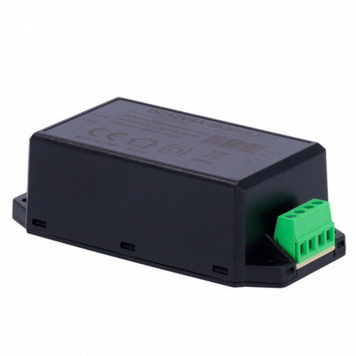 Adaptador de Corriente - Salida DC 12 V 3.8 A - Entrada AC100-240 V 50/60 HZ - 109 x 52 x 33.5 mm - Protección: Sobrecarga/Sobrevoltaje - Color negro