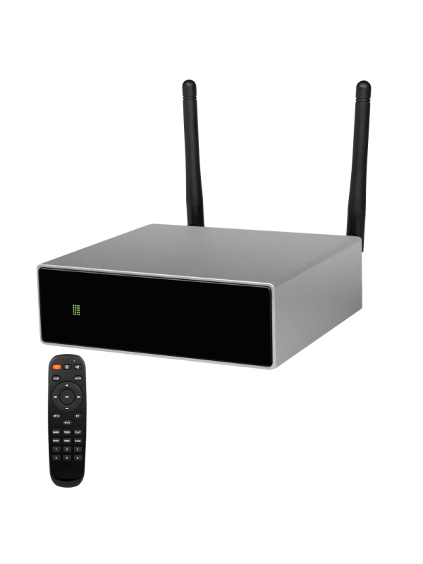 Amplificador reprodutor - Sem fios - 2 x 60W - Ligação Bluetooth - Reprodução USB - Mando a distancia
