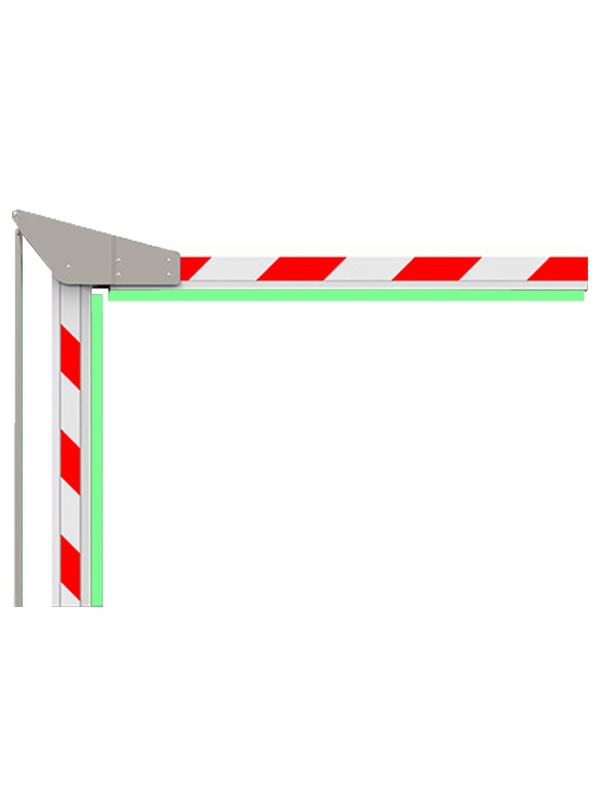 Braço da barreira de estacionamento - Compatível com PB-PARKBARRIER-PRO303 - Braço angular em 90º de 3 m - Fabricado em alumínio - Status LEDs | Fita de borracha - Fácil instalação